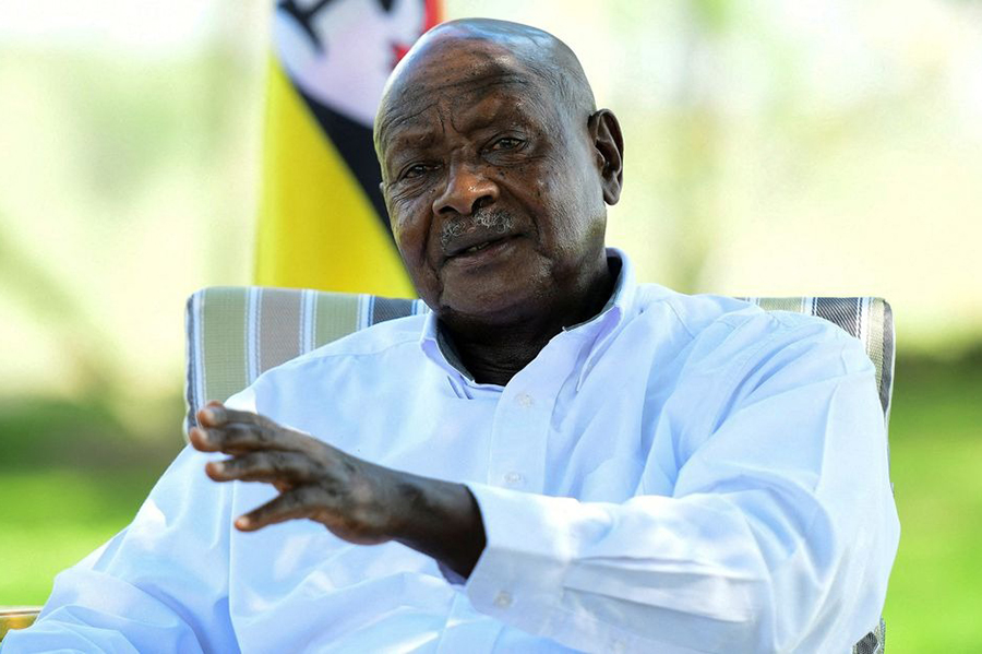 Uganda's President Yoweri Museveni speaks during a Reuters interview at his farm in Kisozi settlement of Gomba district, in the Central Region of Uganda on January 16, 2022 — Reuters/Files