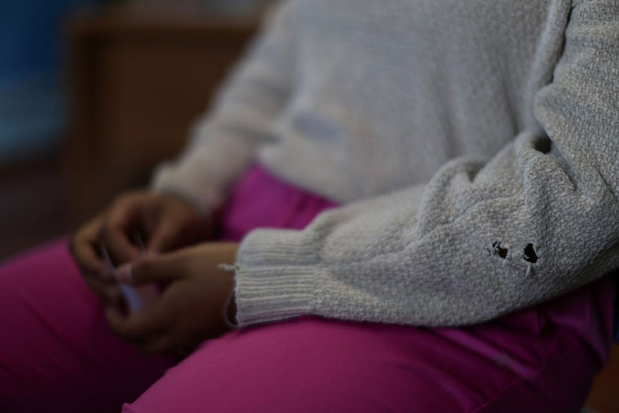 A former cartel member, who requested to be identified as Isabel, speaks during an interview with Reuters at an undisclosed location in Mexico April 3, 2025.