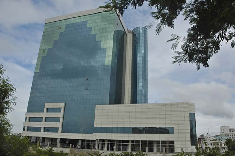 The BGMEA complex, situated in Dhaka's Karwan Bazar, seen in the picture.