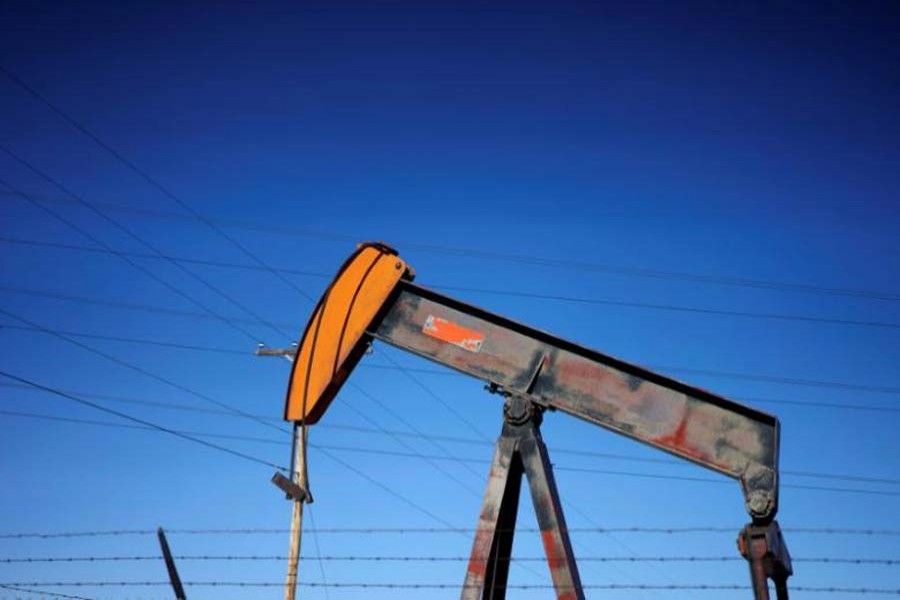 An oil well pump jack is seen at an oil field supply yard near Denver, Colorado, US. — Reuters