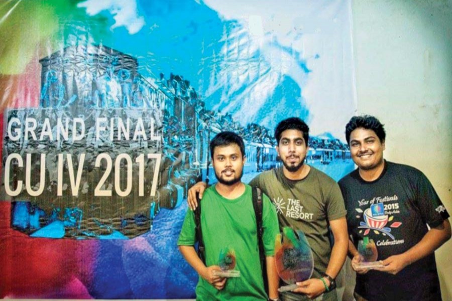 The participants of Independent University, Bangladesh (IUB) Debate Team, who became the champion in National Inter-University Debate Tournament 2017 organised by Chittagong University Debating Society (CUDS)