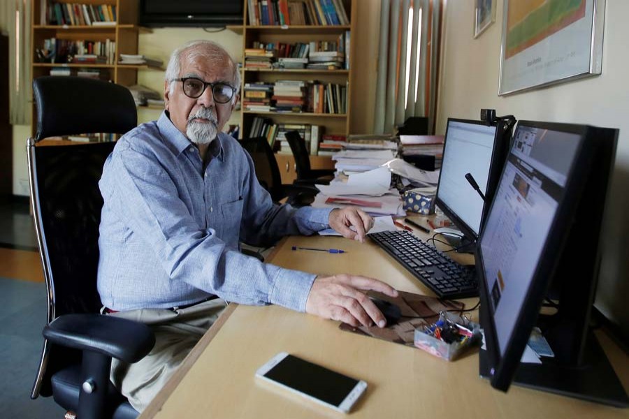 NEW DELHI: Surjit Bhalla, a member of Prime Minister Narendra Modi's Economic Advisory Council, poses for photograph after an interview with Reuters here Tuesday. — Reuters