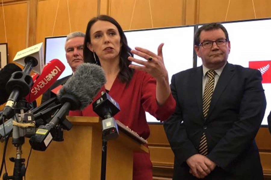 New Zealand Labour leader Jacinda Ardern speaks to the press after leader of New Zealand First party Winston Peters announced his support for her party in Wellington, New Zealand, October 19, 2017. Credit: hotcopper.com.au