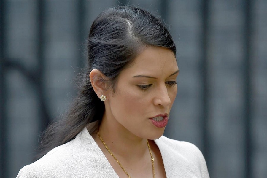 Britain's Employment Minister Priti Patel, leaves after a cabinet meeting in Downing Street in central London, Britain June 27, 2016. Reuters/File Photo