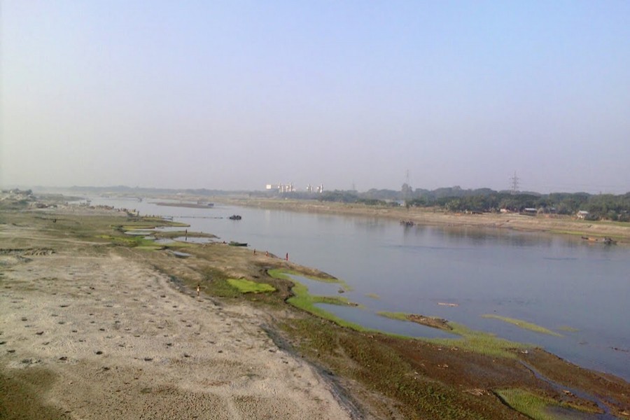 An emaciated stream of the Brahmaputra. — Photo: Collected