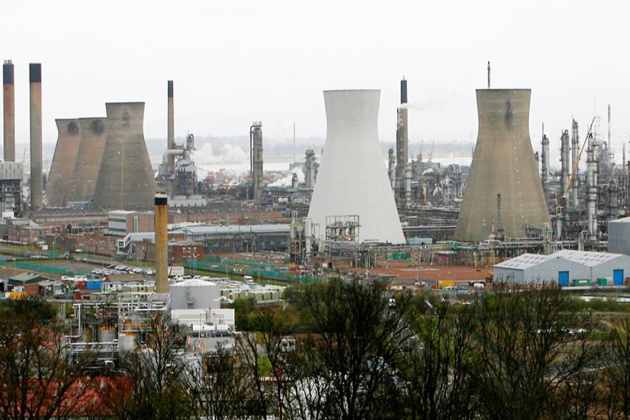 A general view shows Grangemouth oil refinery in central Scotland. — Reuters