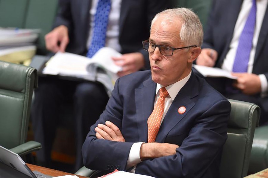 Australian Prime Minister Malcolm Turnbull reacts as he listens during Question Time in the House of Representatives in Parliament House, Canberra, Australia on November 28, 2016 — Reuters/File