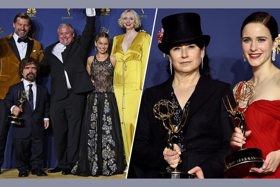“Game of Thrones” and “The Marvelous Mrs Maisel” dominate 2018 Emmys. Photo: Collected