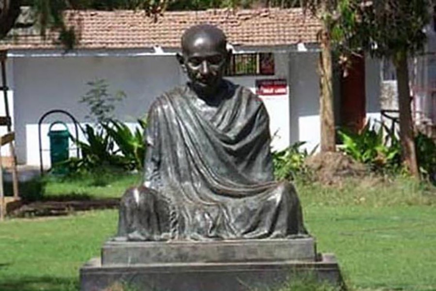 Statue of Mahatma Gandhi at Gandhi Ashram, Noakhali