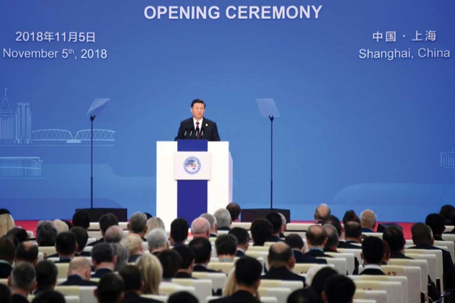 Caption: China's President Xi Jinping vowed at the opening of a new import fair in Shanghai on November 05, 2018 that China had a "sincere commitment" to open its markets. —Photo: AFP