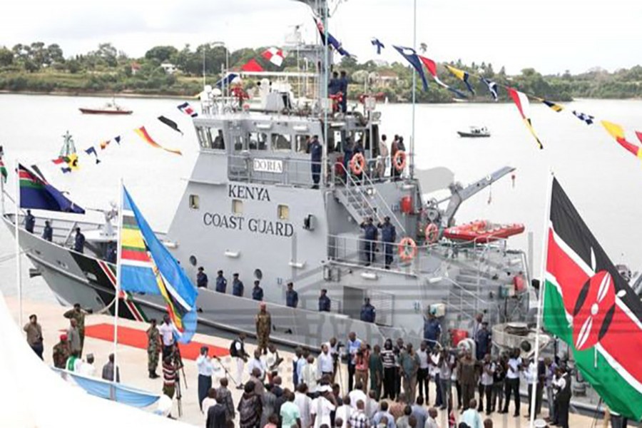 This vessel - the MV Doria - is the Kenyan coastguard's first and only boat. Photo: Kenya Government