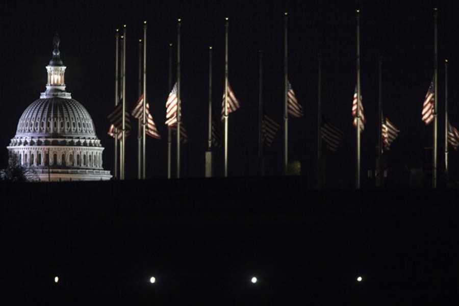 WASHINGTON: The flags surrounding the Washington Monument are at half-staff for the late President George HW Bush on Capitol Hill on Tuesday — New York Times