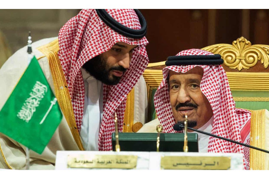 King Salman (right) and his son, Crown Prince Mohammed bin Salman. -AP photo