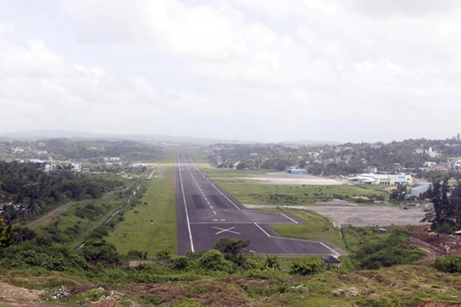 A general view of the runway controlled by the Indian military is pictured at Port Blair airport in Andaman and Nicobar Islands on July 04, 2015 — Reuters file