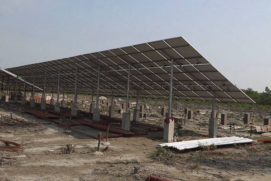 On the Bhasan Char, the Bangladesh government is building solar panels in anticipation for the thousands of Rohingya refugees that are expected to live there.—Photo courtesy: ABC News via the Internet