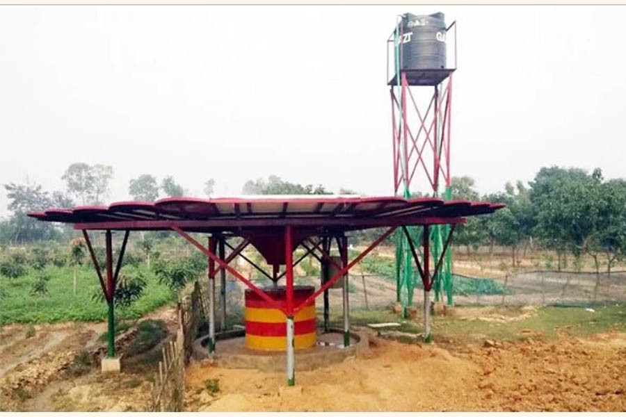 A patkua set up in a vegetable field under Sapahar upazila in Naogaon district — FE Photo