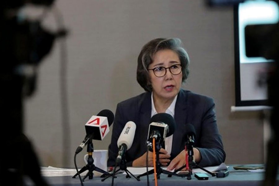 UN Special Rapporteur for Human Rights in Myanmar, Lee Yanghee, speaks during a press conference in Kuala Lumpur on July 18, 2019: A US travel ban on Myanmar's army chief and three other top officers for their role in orchestrating a crackdown against Rohingya Muslims does not go far enough, she says. —Photo: AP