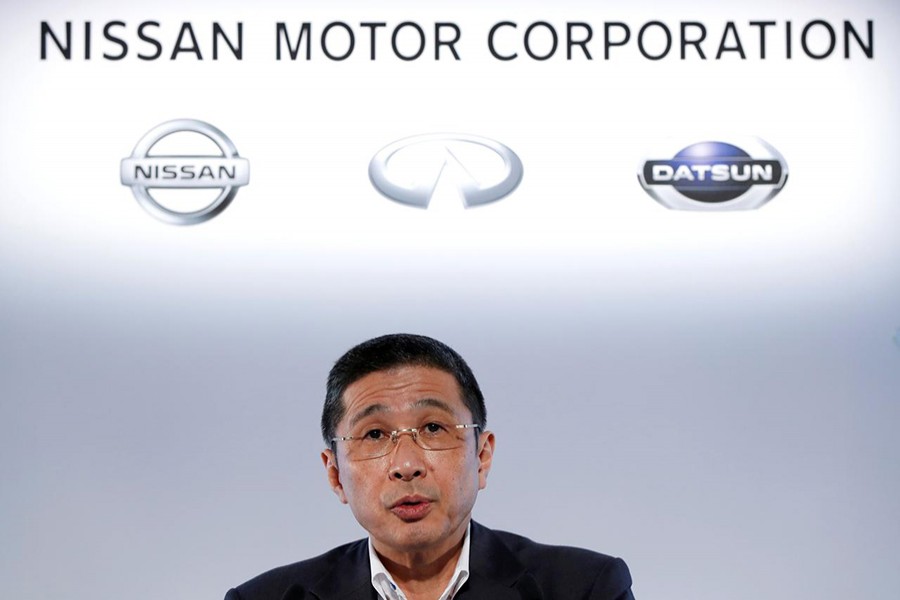 Nissan CEO Hiroto Saikawa attends a news conference to release first quarter earnings at the company headquarters in Yokohama, Japan on July 25, 2019 — Reuters photo