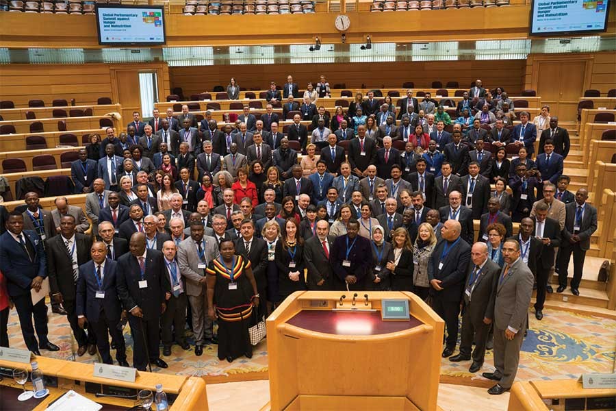 The Global Parliamentary Summit against Hunger and Malnutrition, held in Madrid on October 29-30, 2018, calls for political commitments. —Photo: fao.org
