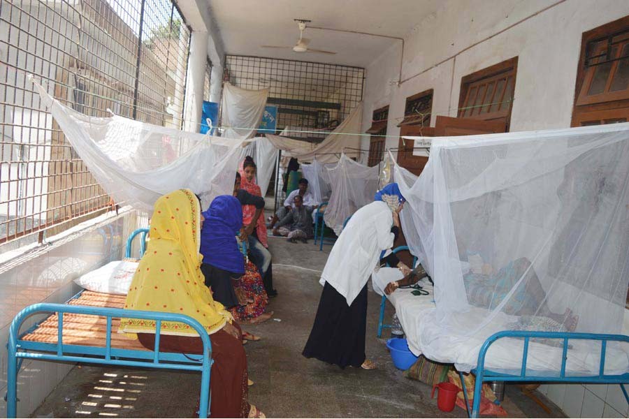 A view of the Dengue Ward at the Magura 250-bed Hospital - — FE Photo