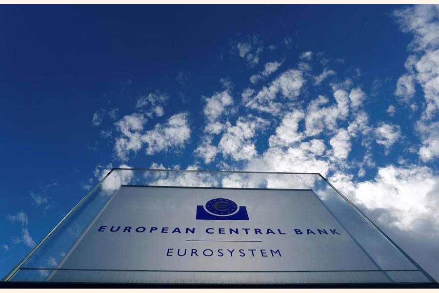 Sign of the European Central Bank (ECB) is seen ahead of a news conference on the outcome of the Governing Council meeting, outside the ECB headquarters in Frankfurt, Germany — Reuters