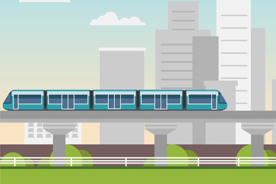 A representational image for metro rail service