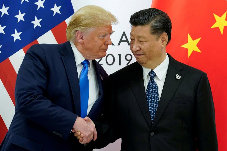 US President Donald Trump meets with China's President Xi Jinping at the start of their bilateral meeting at the G20 leaders summit in Osaka, Japan, June 29, 2019. Reuters/Files