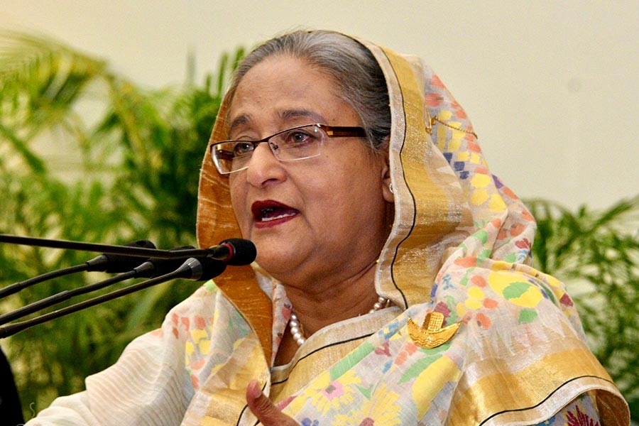 Prime Minister Sheikh Hasina seen in this undated Focus Bangla photo