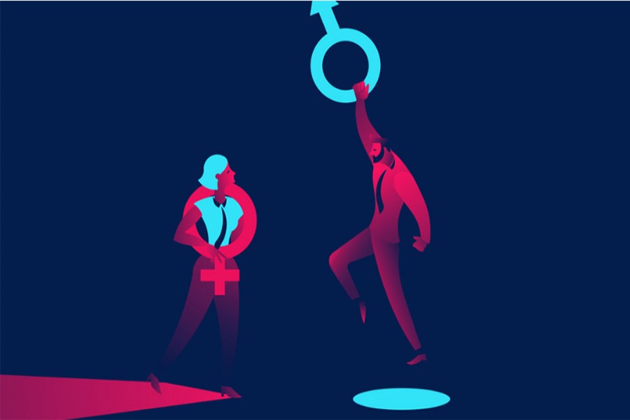 A screenshot of the photo used by the World Economic Forum in the global gender-neutral report published on its website