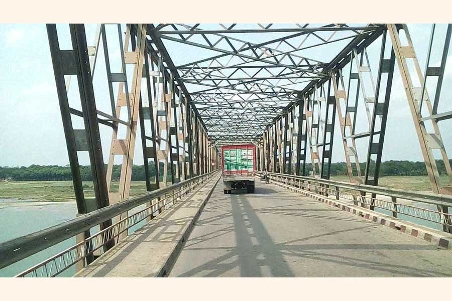Gorai Bridge on the Gorai river at Kamarkhali of Faridpur district — FE Photo