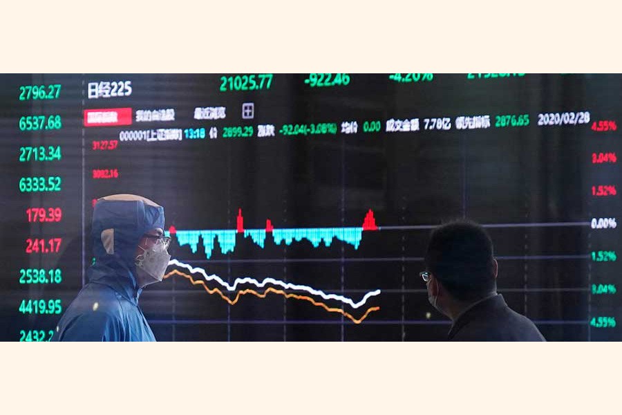 The value of Asian stocks have decreased dramatically as a consequence of the coronavrius virus outbreak. — Image: Reuters