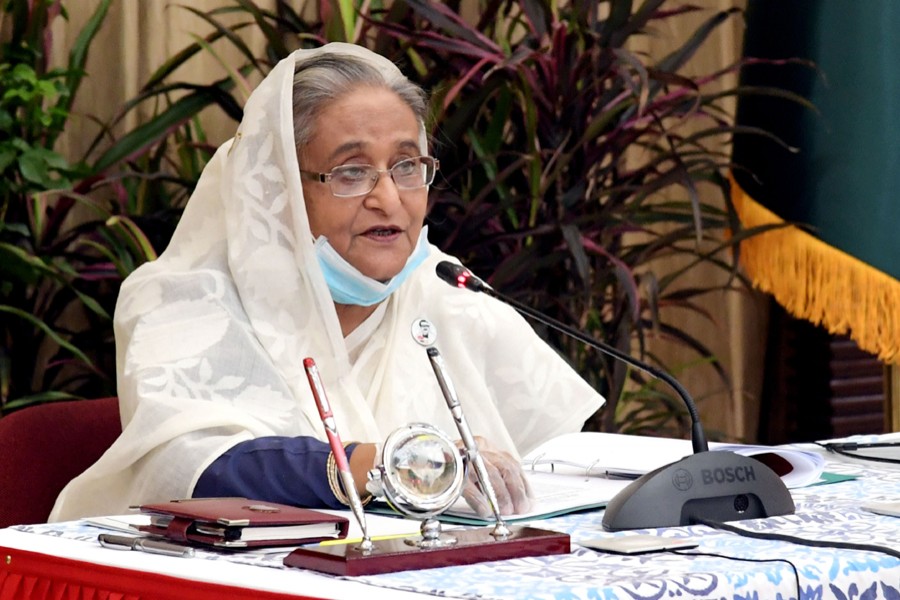File photo shows Prime Minister Sheikh Hasina — Collected