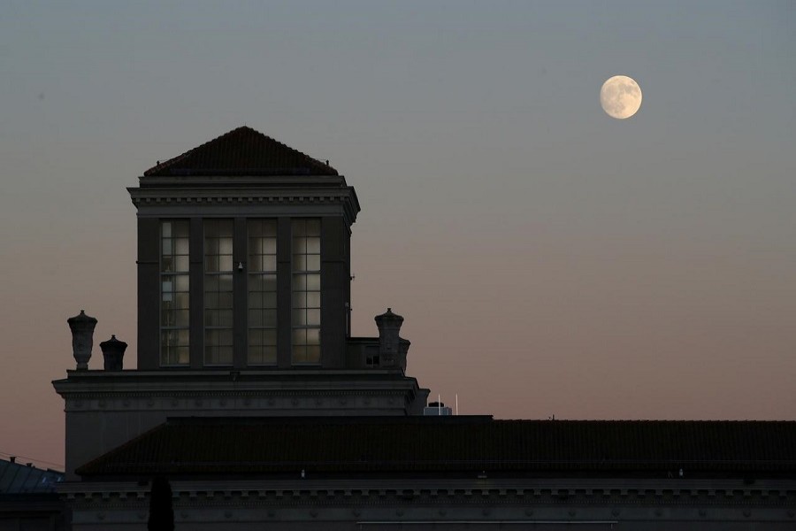 The moon rises over the WTO headquarters in Geneva, Switzerland, December 10, 2019. — Reuters/Files