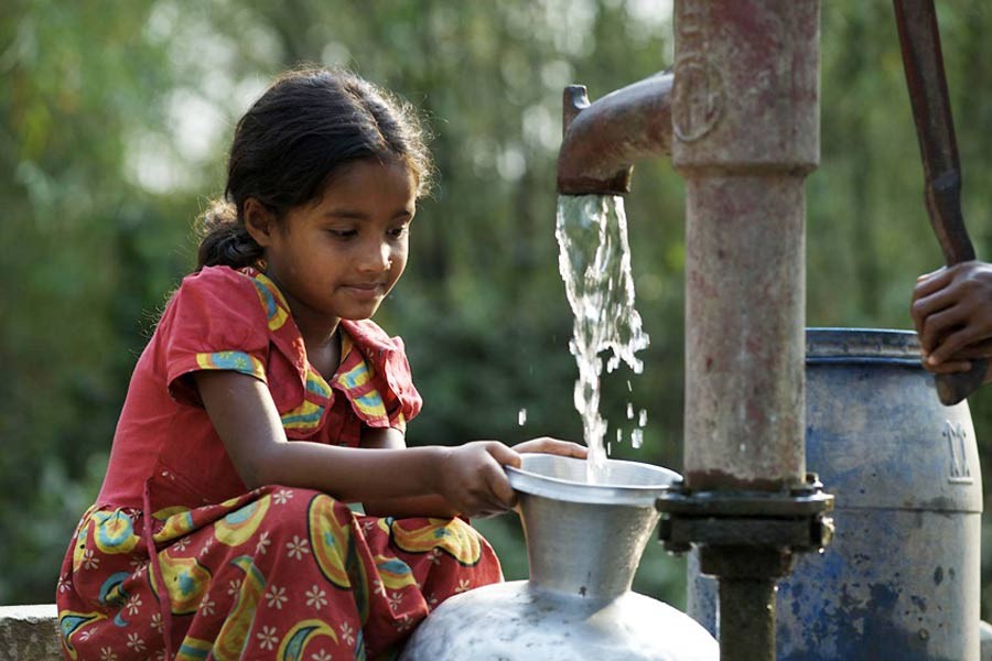 Tubewell is the primary source of water for drinking in rural areas — UNICEF Photo