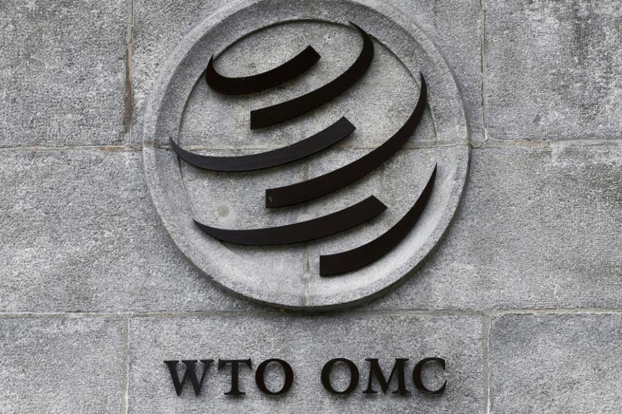 A logo is pictured on the headquarters of the World Trade Organization (WTO) in Geneva, Switzerland, June 02, 2020 — Reuters