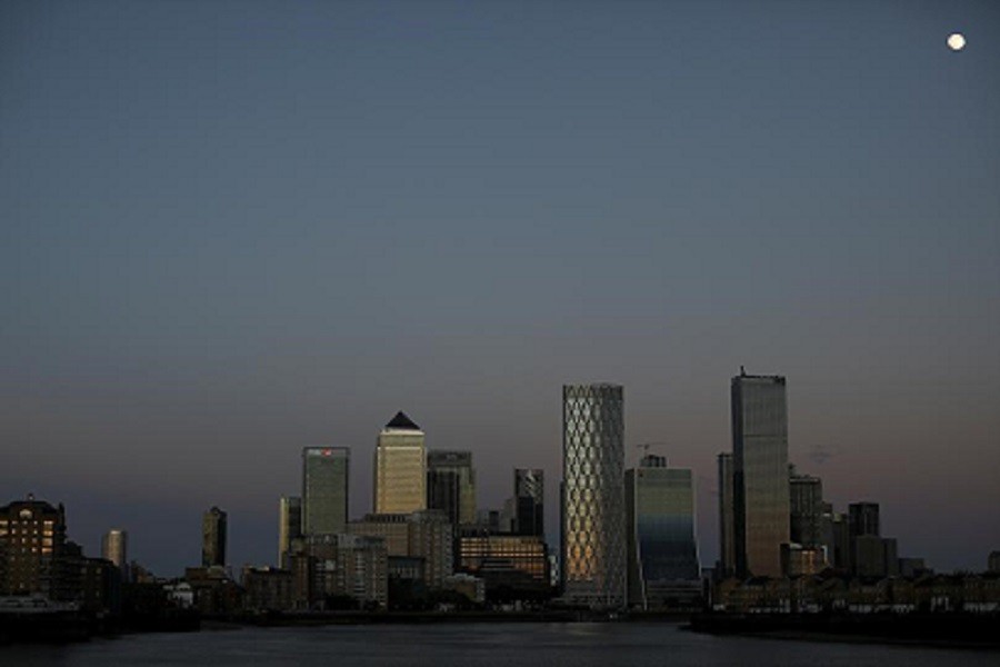General view of the Canary Wharf financial district, following the outbreak of the coronavirus disease (Covid-19), in London, Britain, May 05, 2020 — Reuters/Files