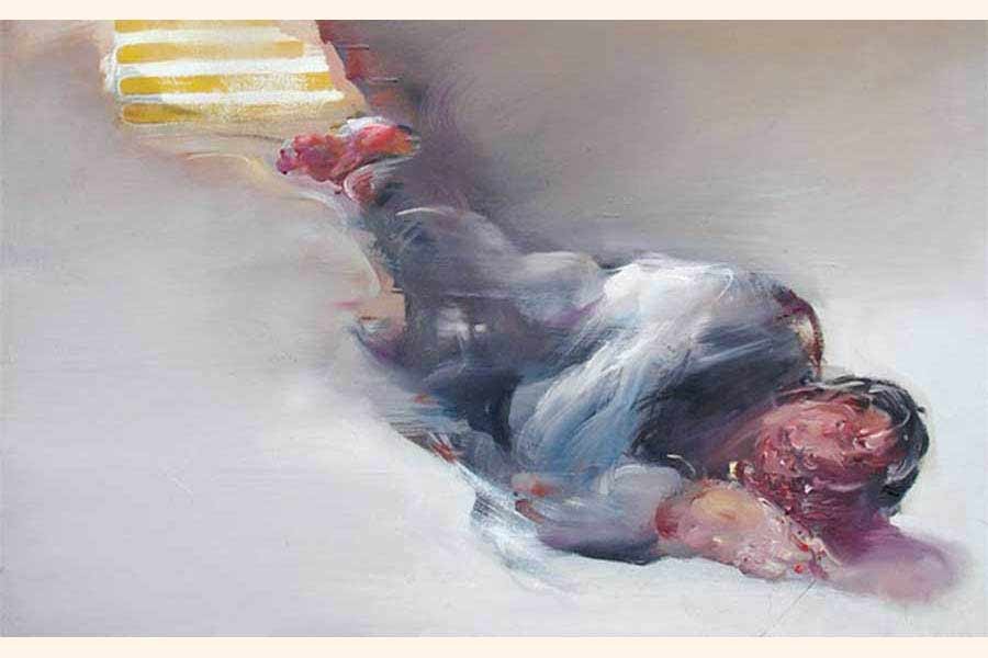 Bangabandhu —Artist: Shahabuddin Ahmed, Oil paint 2009