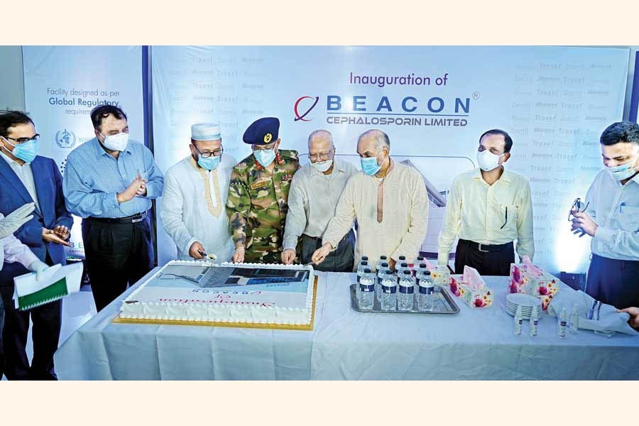 Minister, Ministry of Health & Family Welfare Mr. Zahid Maleque, MP inaugurated the operation of Beacon Cephalosporin Plant on Thursday.