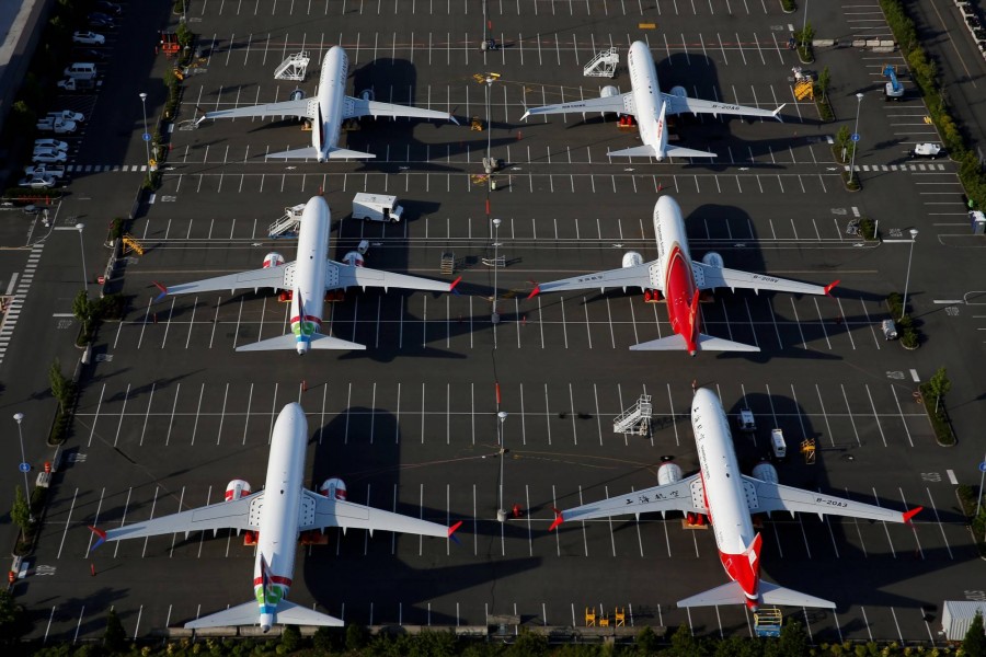 Boeing 737 Max aircraft are parked at Boeing Field in Seattle — Reuters/Files