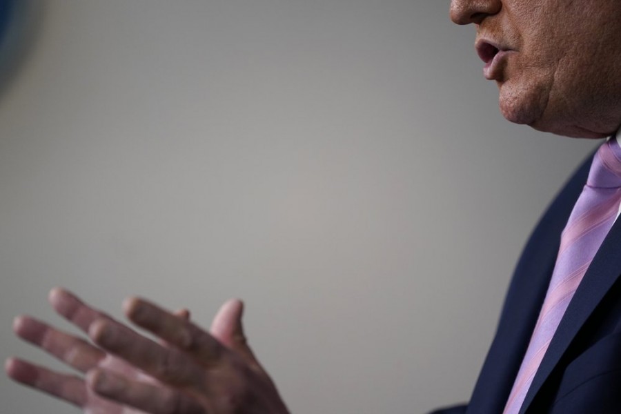 Former US President Donald Trump speaks during a briefing at the White House in Washington, US — AP/Files