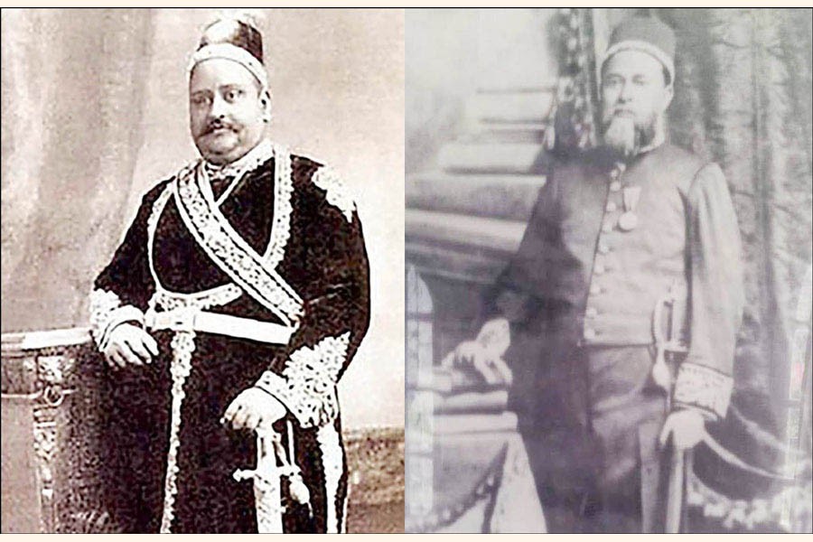Nawab Salimullah (L) and Nawab Ali Chowdhury (R) played a very important role to establish the Dhaka University. —Photo collected