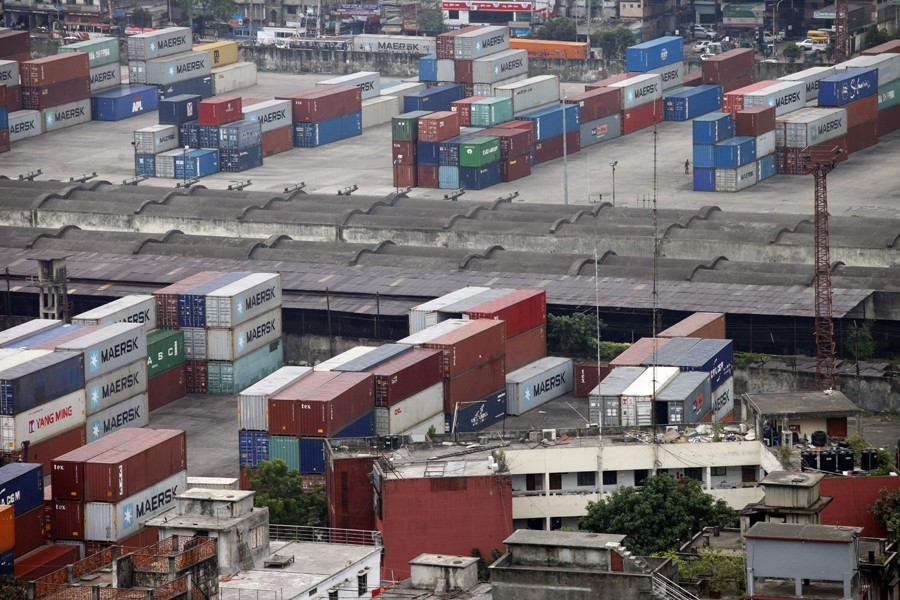 A partial view of Inland Container Depot (ICD) at Kamlapoor in Dhaka. Trade becomes a major driver of Bangladesh economy —FE Photo
